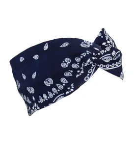 BANDANA WRAP HEADBAND NAVY