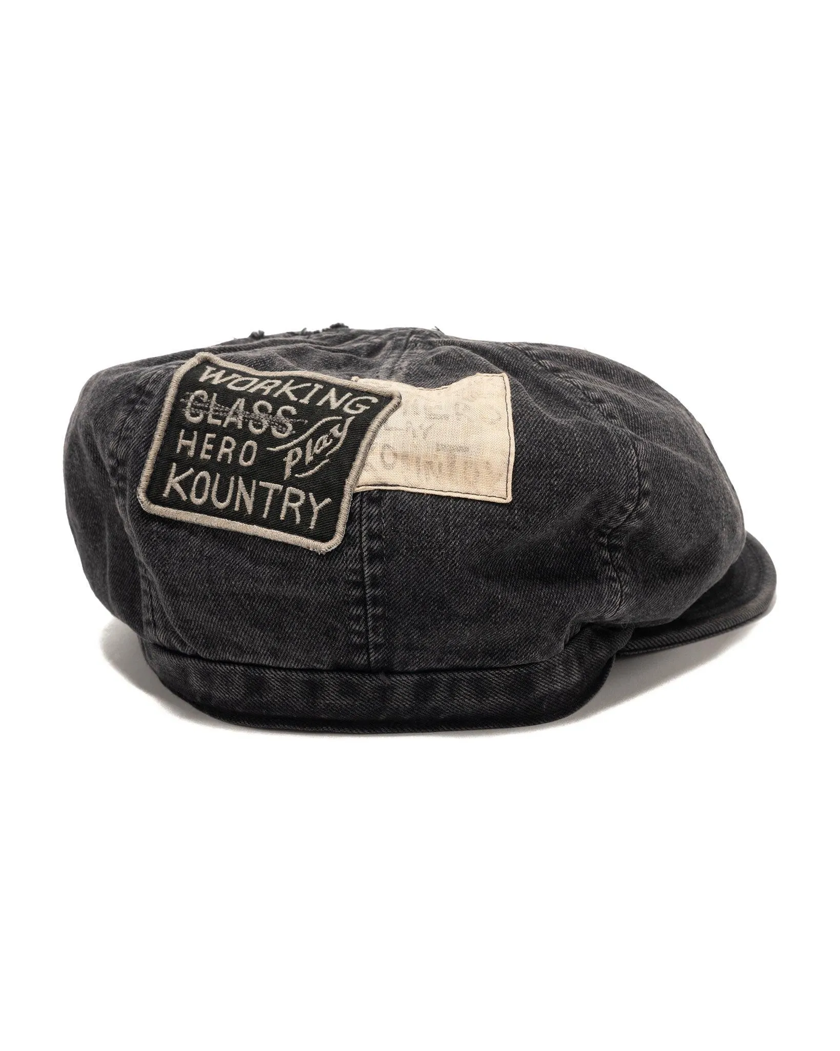 14oz BLK Denim Casquette (DIXIE FACTORY Remake) Black x Black