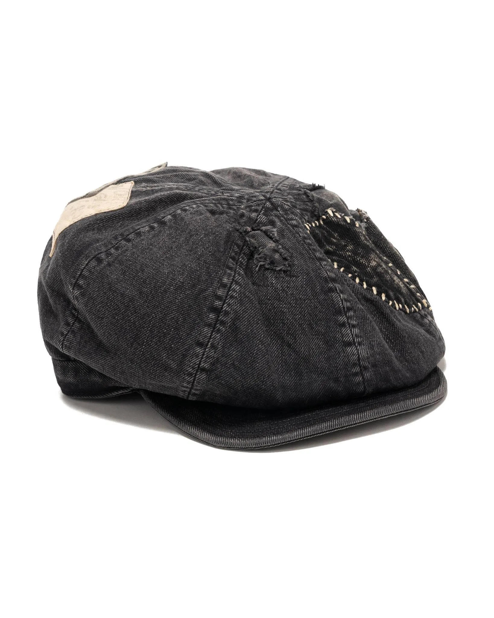 14oz BLK Denim Casquette (DIXIE FACTORY Remake) Black x Black