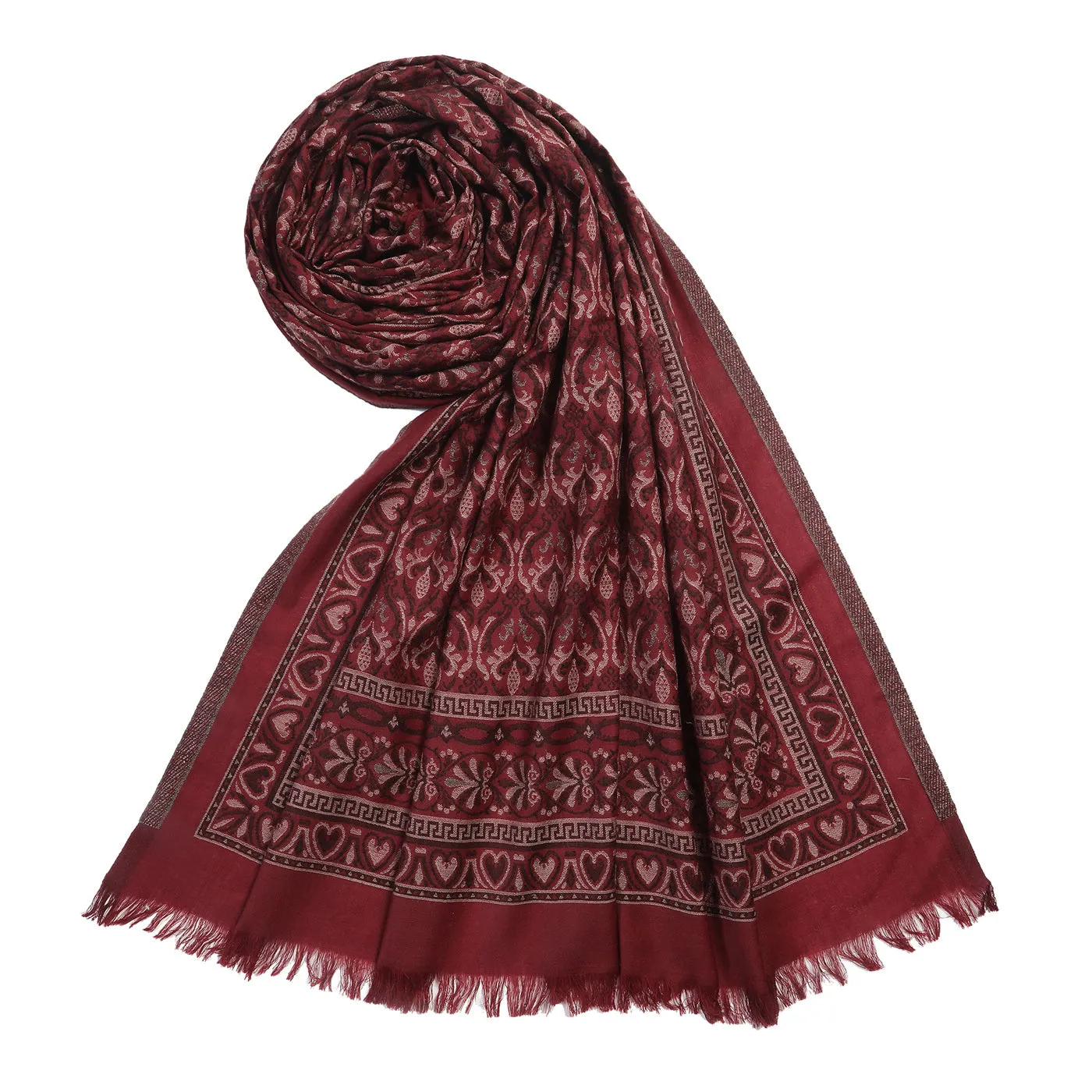 Ahmed Dark Marron Wool Jacquard Lohi