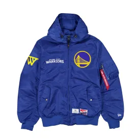 Alpha Industries x Golden State Warriors L-2B Hooded Bomber Jacket