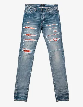 Amiri Bandana Thrasher Clay Indigo Jeans