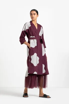 Applique Jacket Wine Co-ord (Set of 2)