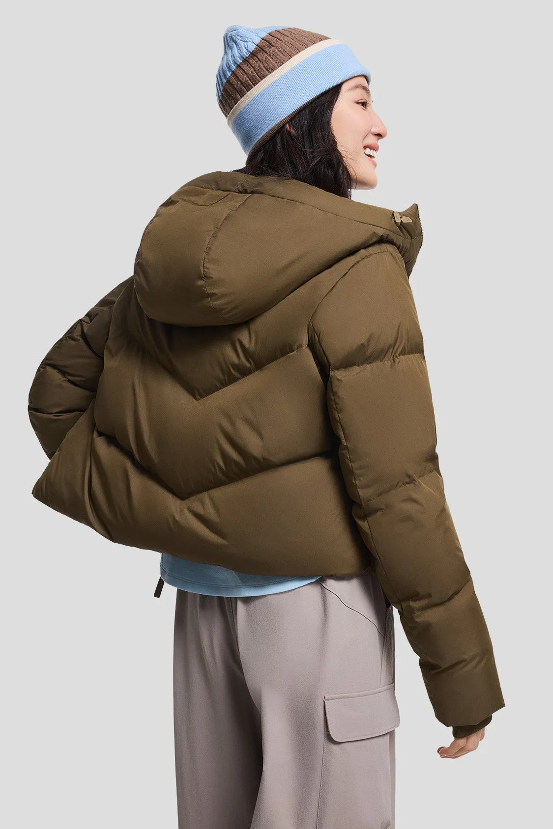 AquaDown - Women's Short Water-Repellent High-Warmth Puffer