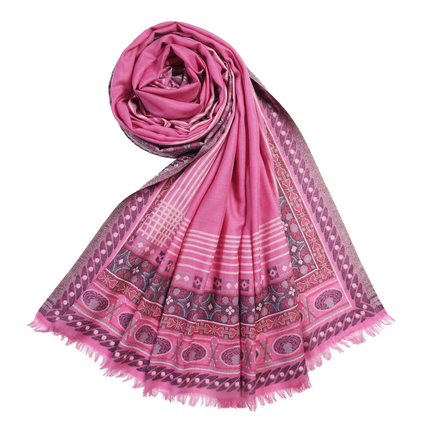 Ares Fuschia Wool Jacquard Lohi