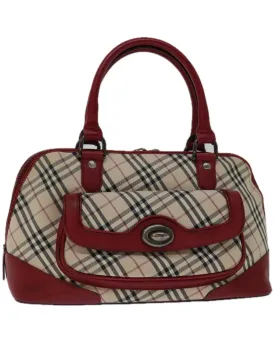 Authentic Burberry Nova Check Canvas Hand Bag in Red and Beige