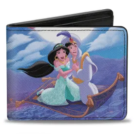 Bi-Fold Wallet - Classic Aladdin & Jasmine Magic Carpet Ride Scene