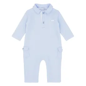 Blues Baby blue quilted dungaree