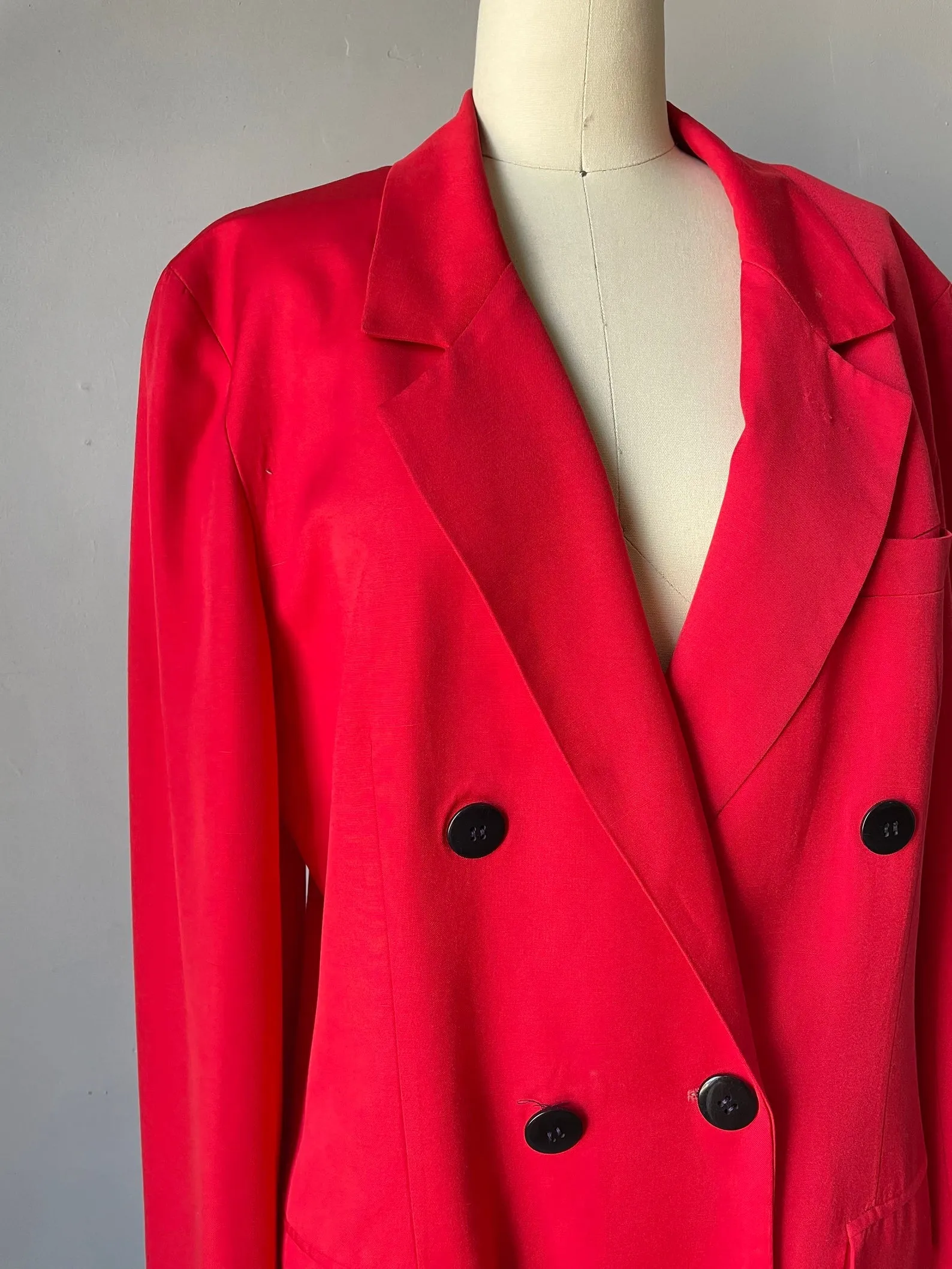 C D Blazer 1990s Red Suit Jacket M