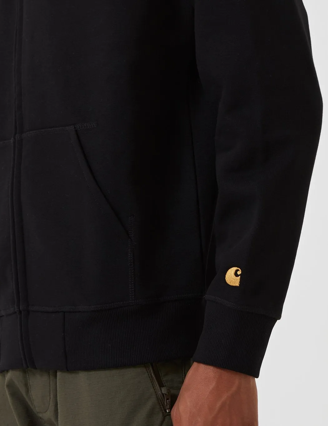 Carhartt-WIP Chase Hooded Zip Jacket - Black