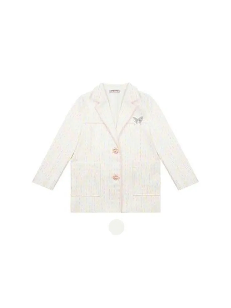 Casual white suit jacket【s0000003779】