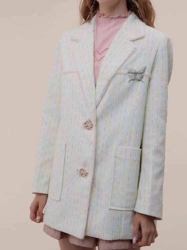 Casual white suit jacket【s0000003779】