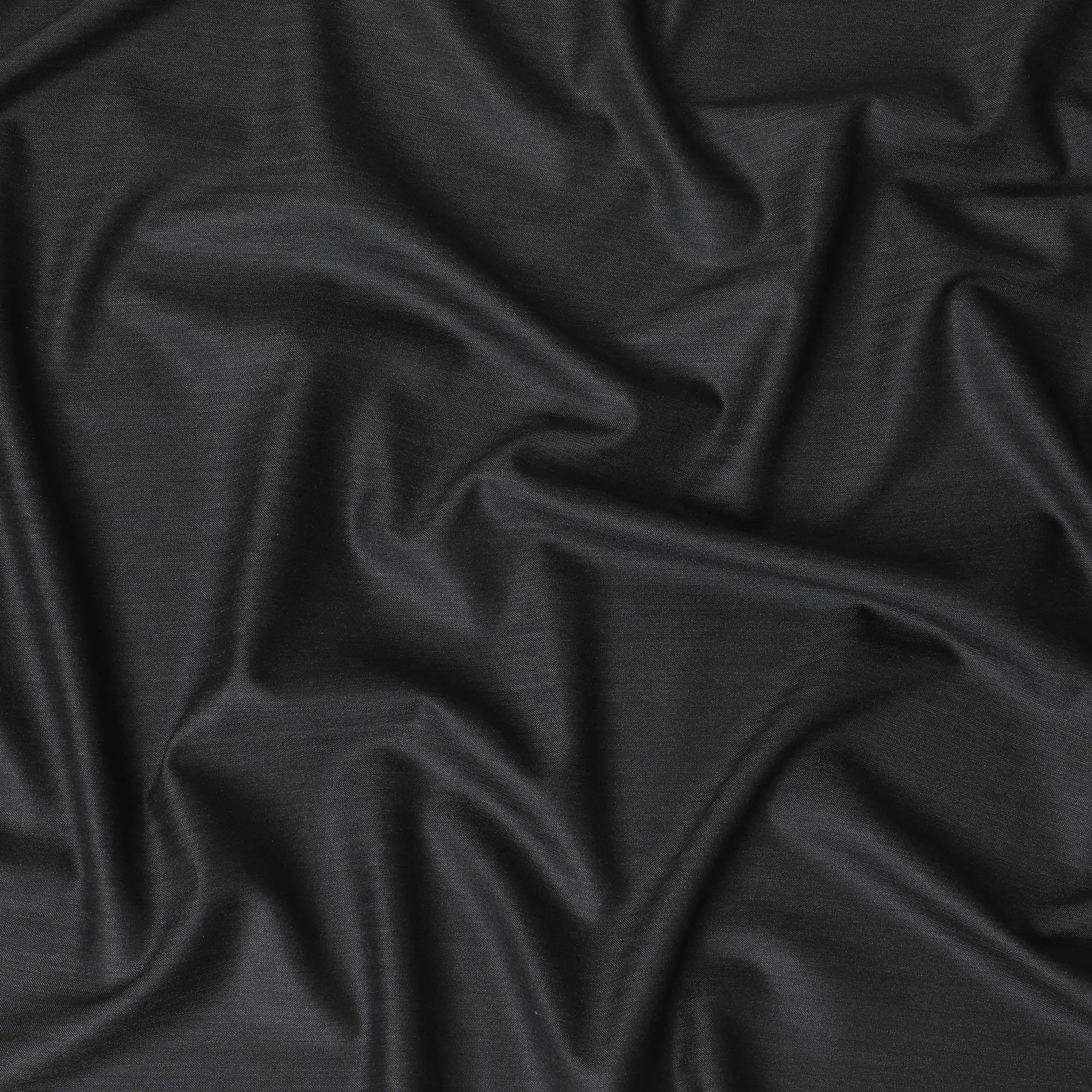 Charcoal grey plain Premium super 130's Australian superfine merino wool suiting fabric-D11435