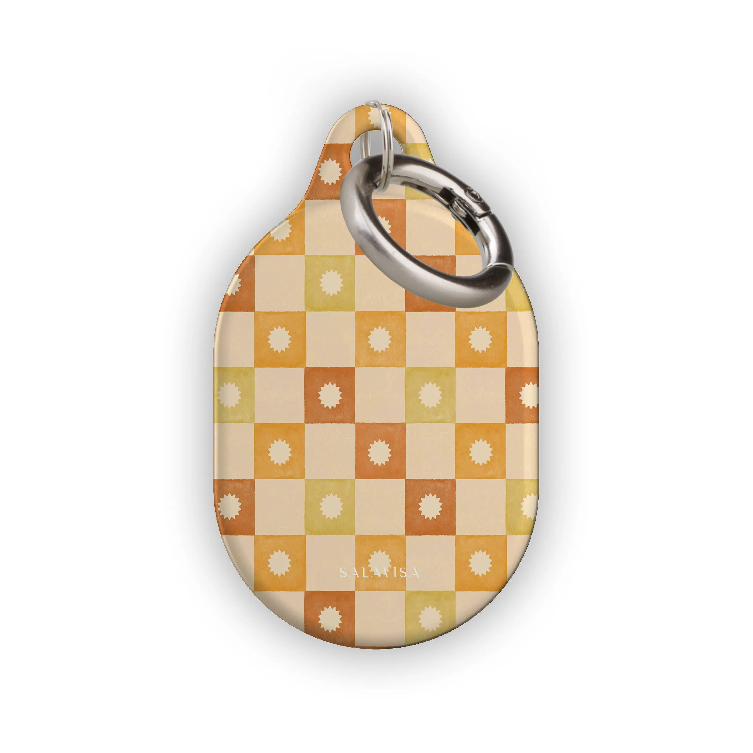 Checkered Elegance AirTag Holder