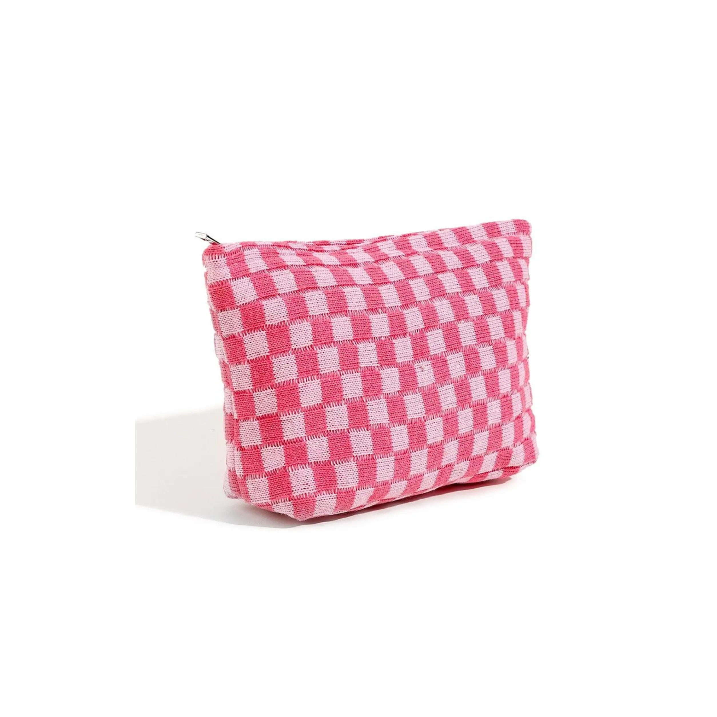 Checkered Zipper Pouch