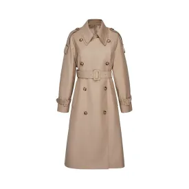 Detachable Double Collar Extended Trench Coat Retro British Style Coat 2024 Spring & Fall New Arrival