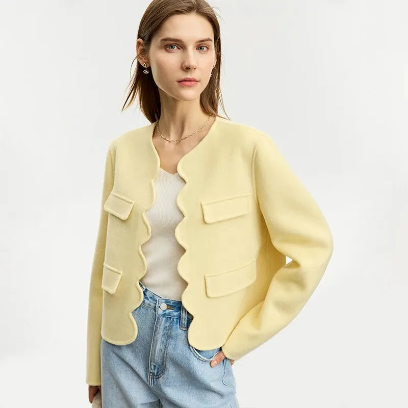 Double-Sided Woolen Crop Coat