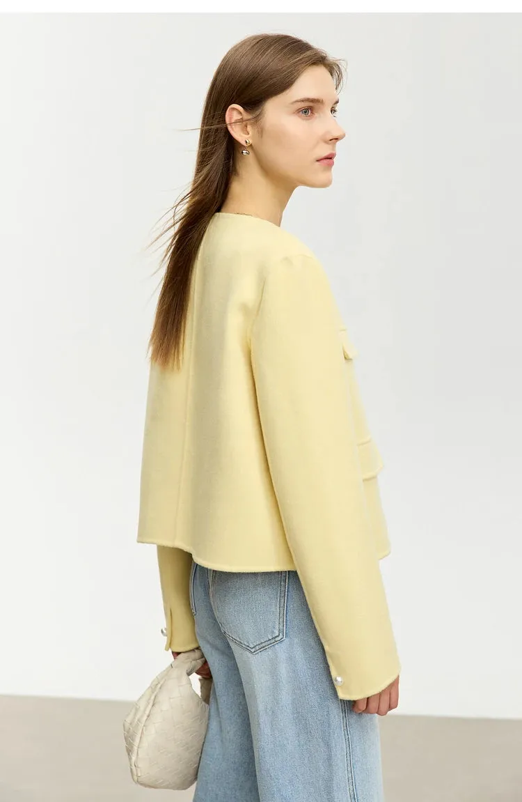 Double-Sided Woolen Crop Coat