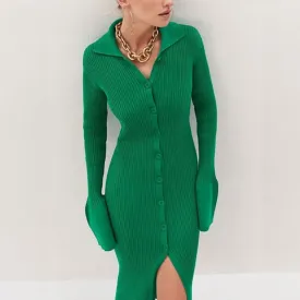 DressBetty - Knitted Sexy V Neck Dress Sweater