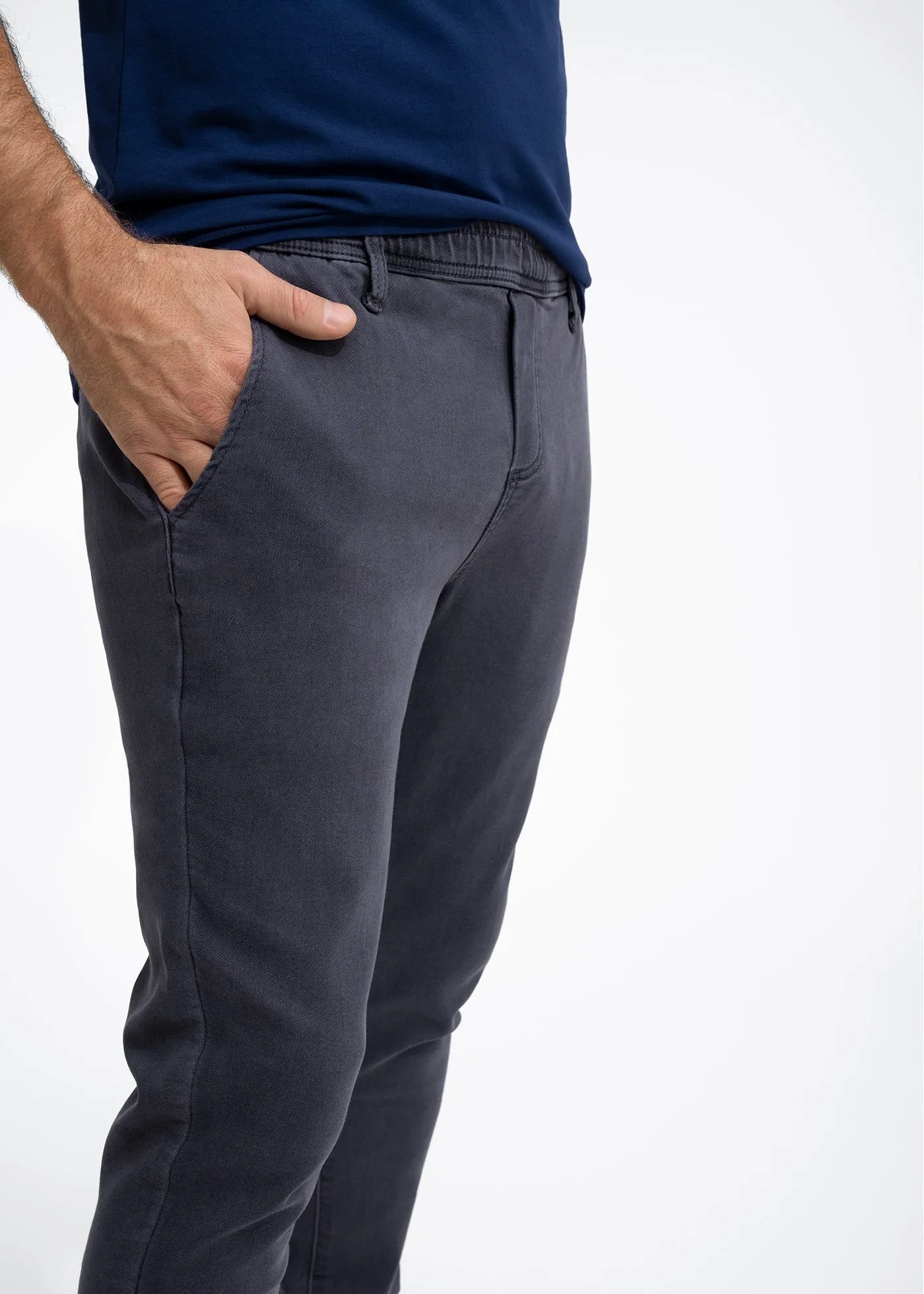 Duo Joggers | Grey Denim Wash