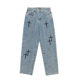 Embroidered Kross Denim Jeans