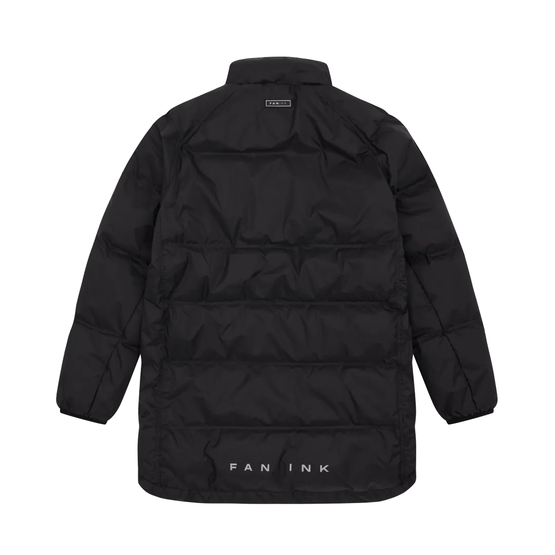 Fan Ink Long Puffer Jacket