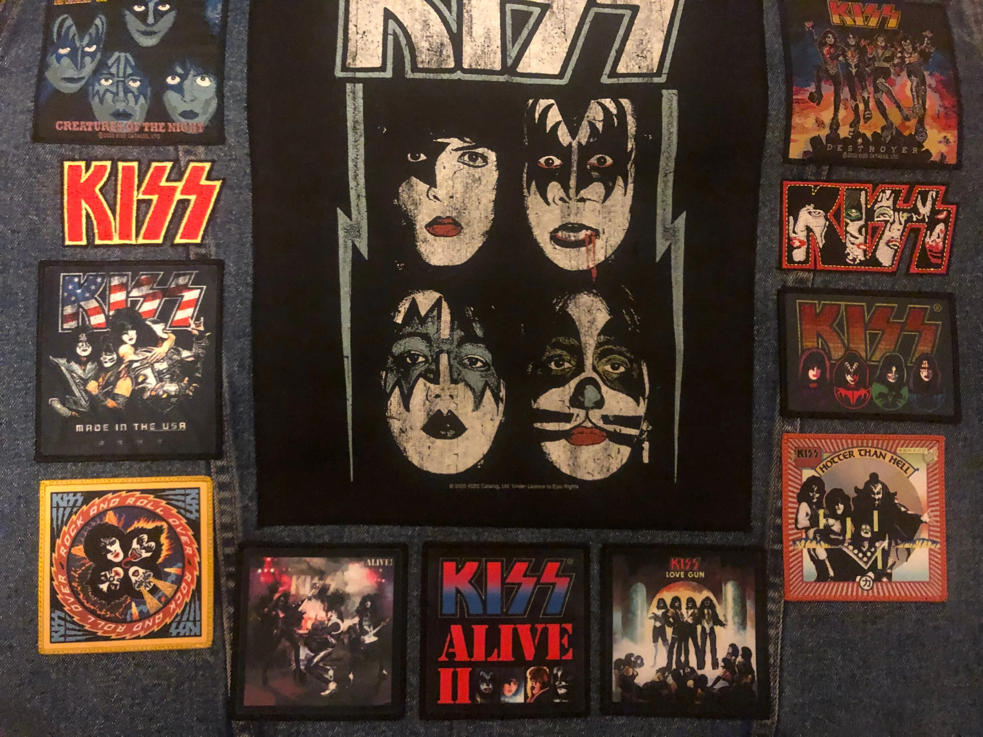 KISS Army: Quarter / Half / Three-Quarters / Full Patch Denim Vest Cut-Off Battle Jacket