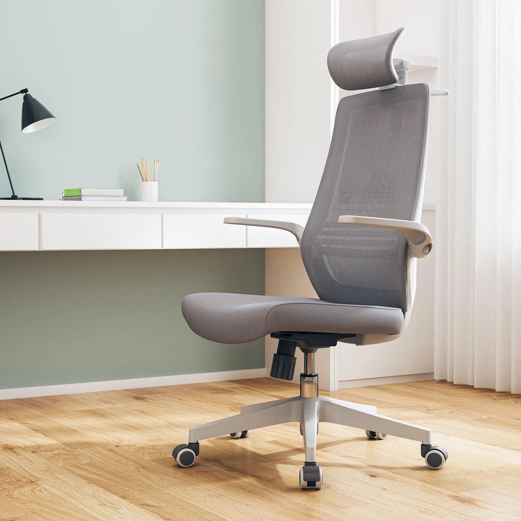 M76A Ergonomic Office Chair with Headrest