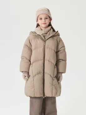 MARC & JANIE Girls UltraLight Loose Hooded Down Jacket 241599