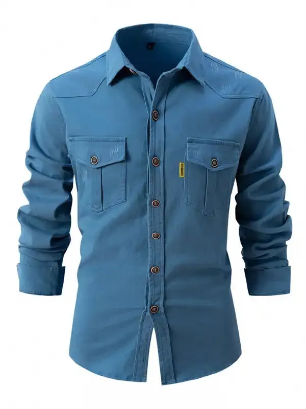 Men’s Casual Fashion Business Long Sleeve Shirt