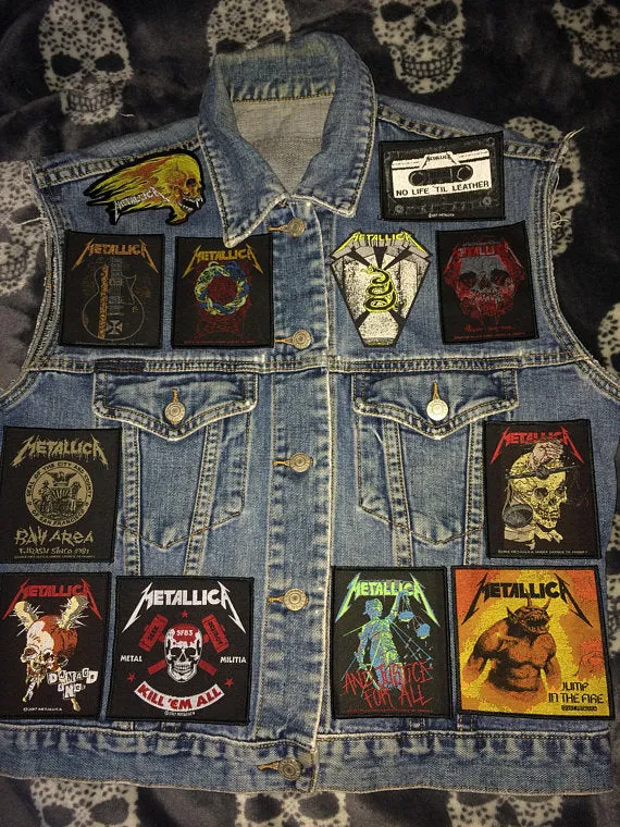 Metallica Fully Loaded Patch Vest Denim Cut-Off Thrash Metal Battle Jacket