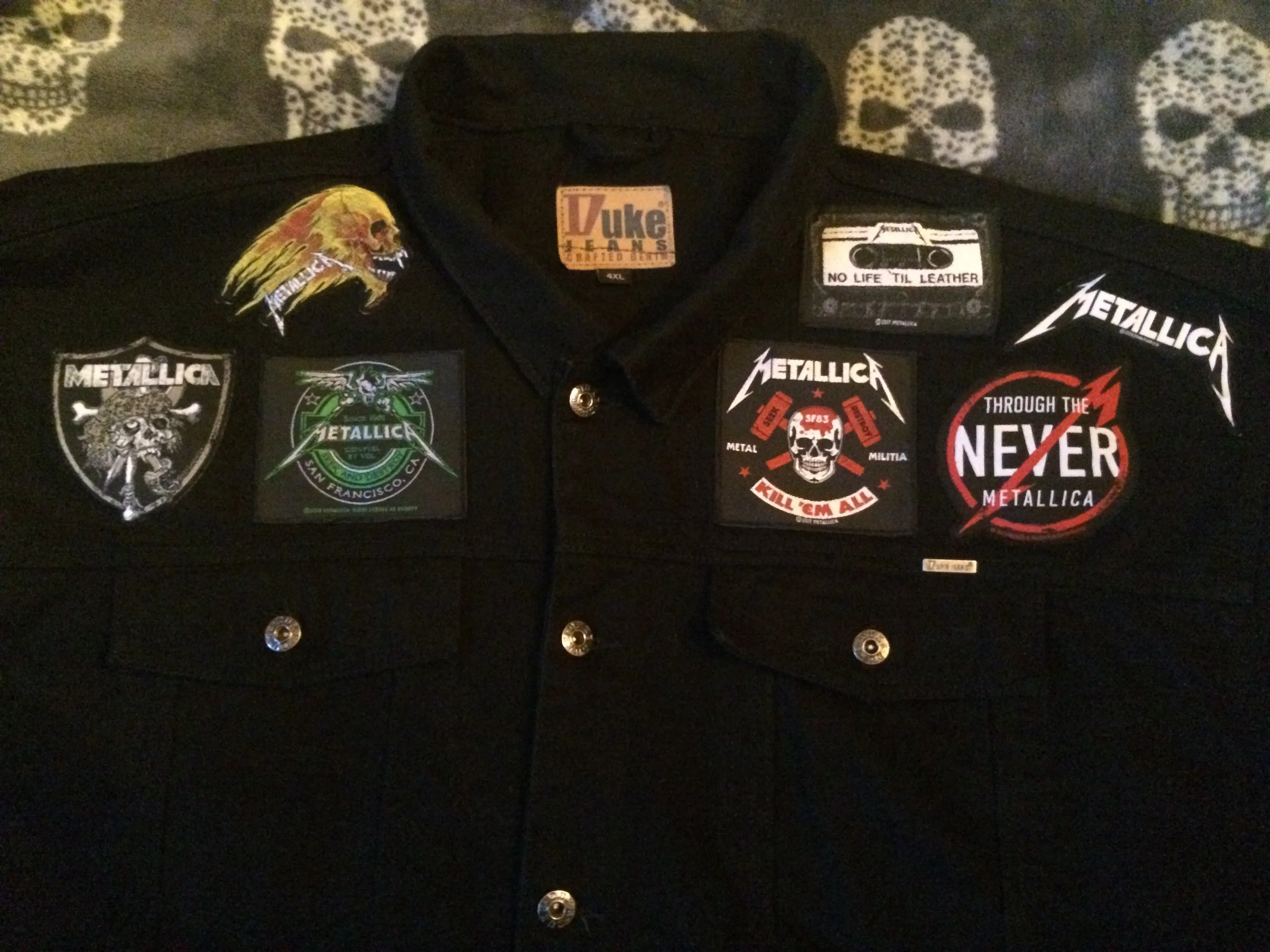 Metallica Fully Loaded Patch Vest Denim Cut-Off Thrash Metal Battle Jacket