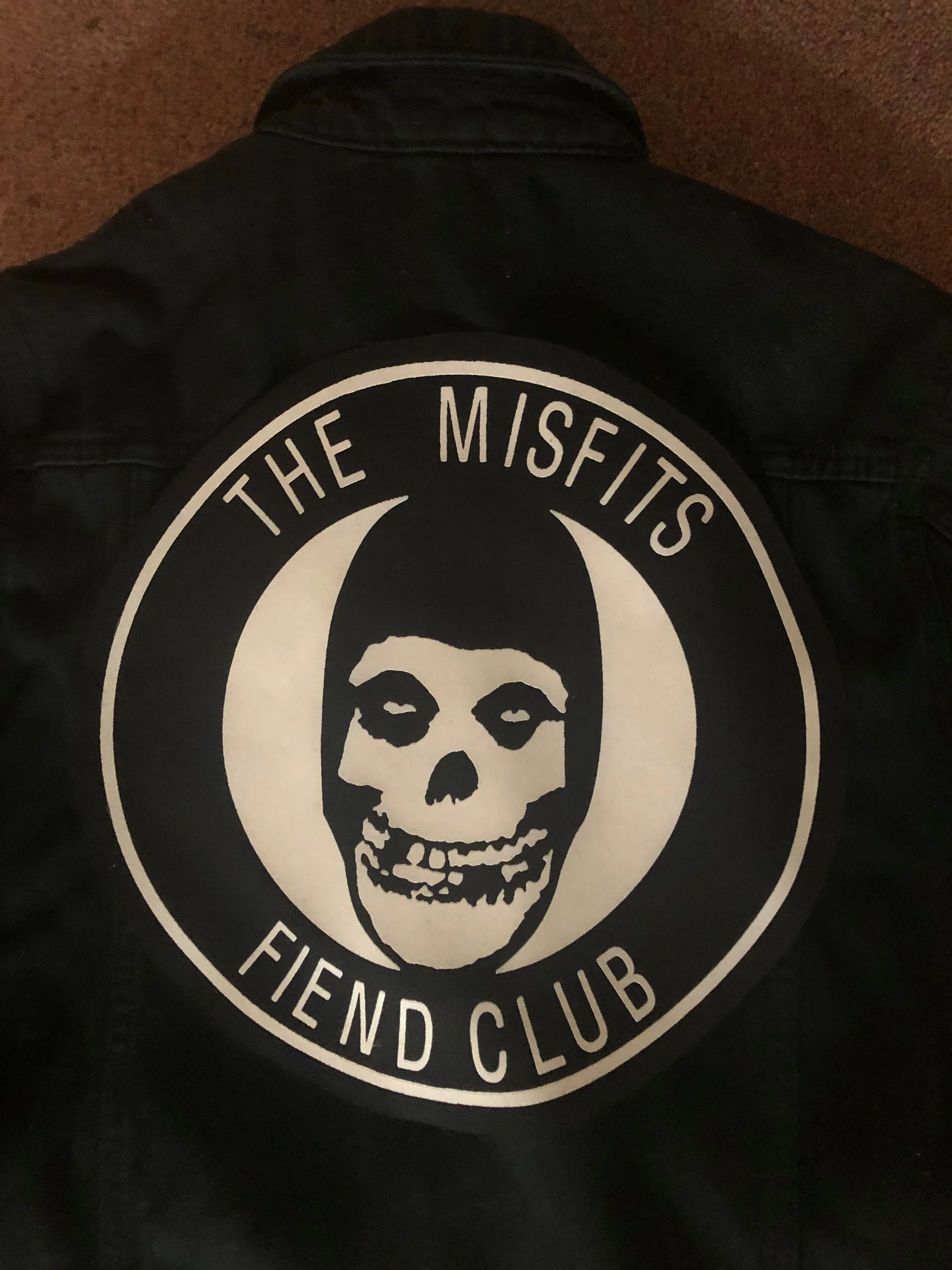 Misfits Fiend Club Black Denim Horror Business Punk Jacket Crimson Ghost Skull