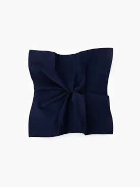 Navy Cotton Pocket Square