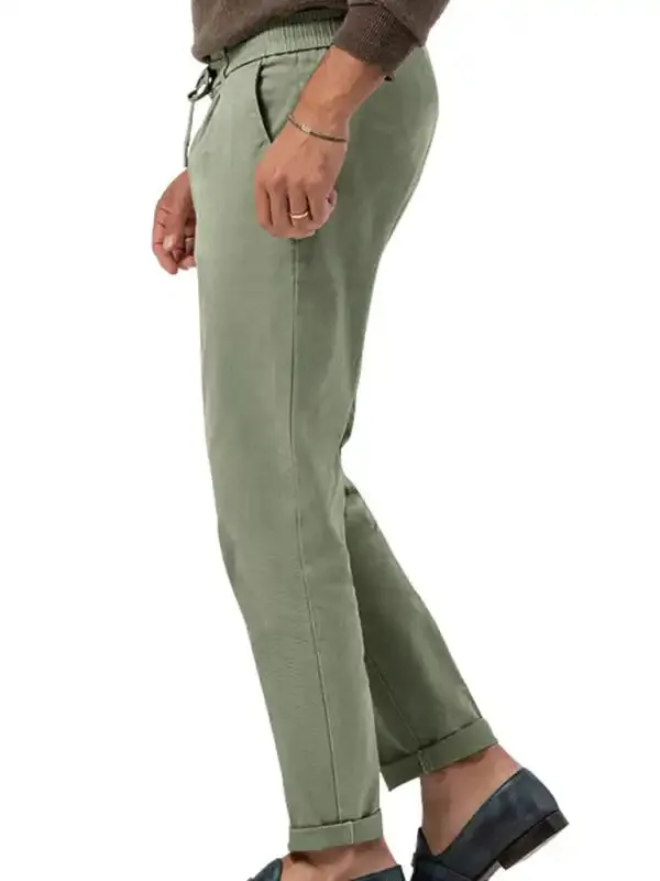 New men’s trendy business straight solid color casual trousers