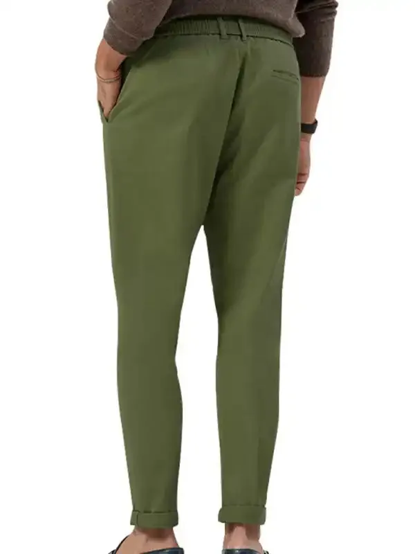 New men’s trendy business straight solid color casual trousers