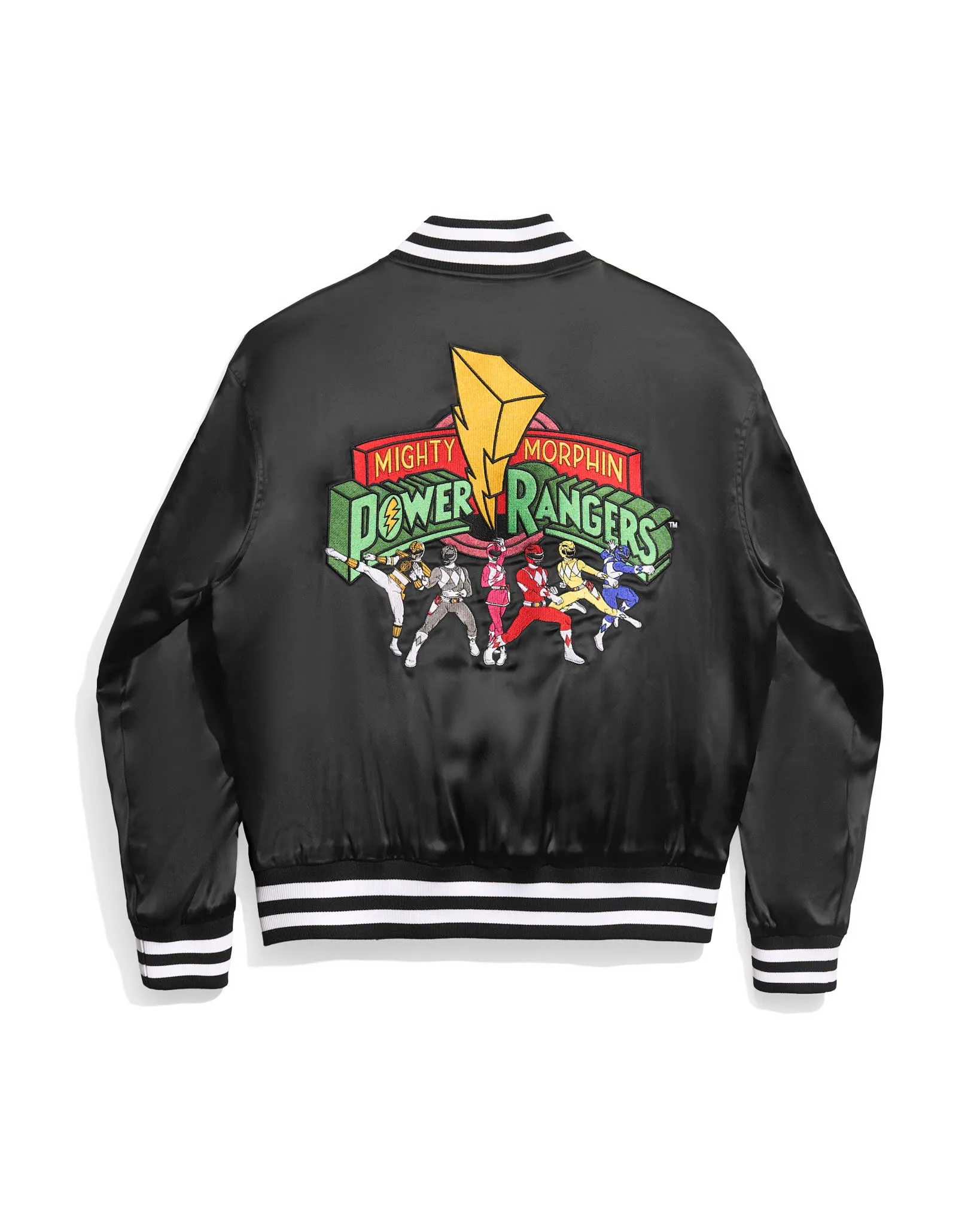 Power Rangers Black Ranger Quilted Satin Jacket