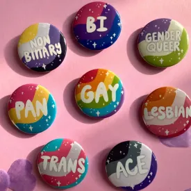 Queer Pride Flag Identity Button