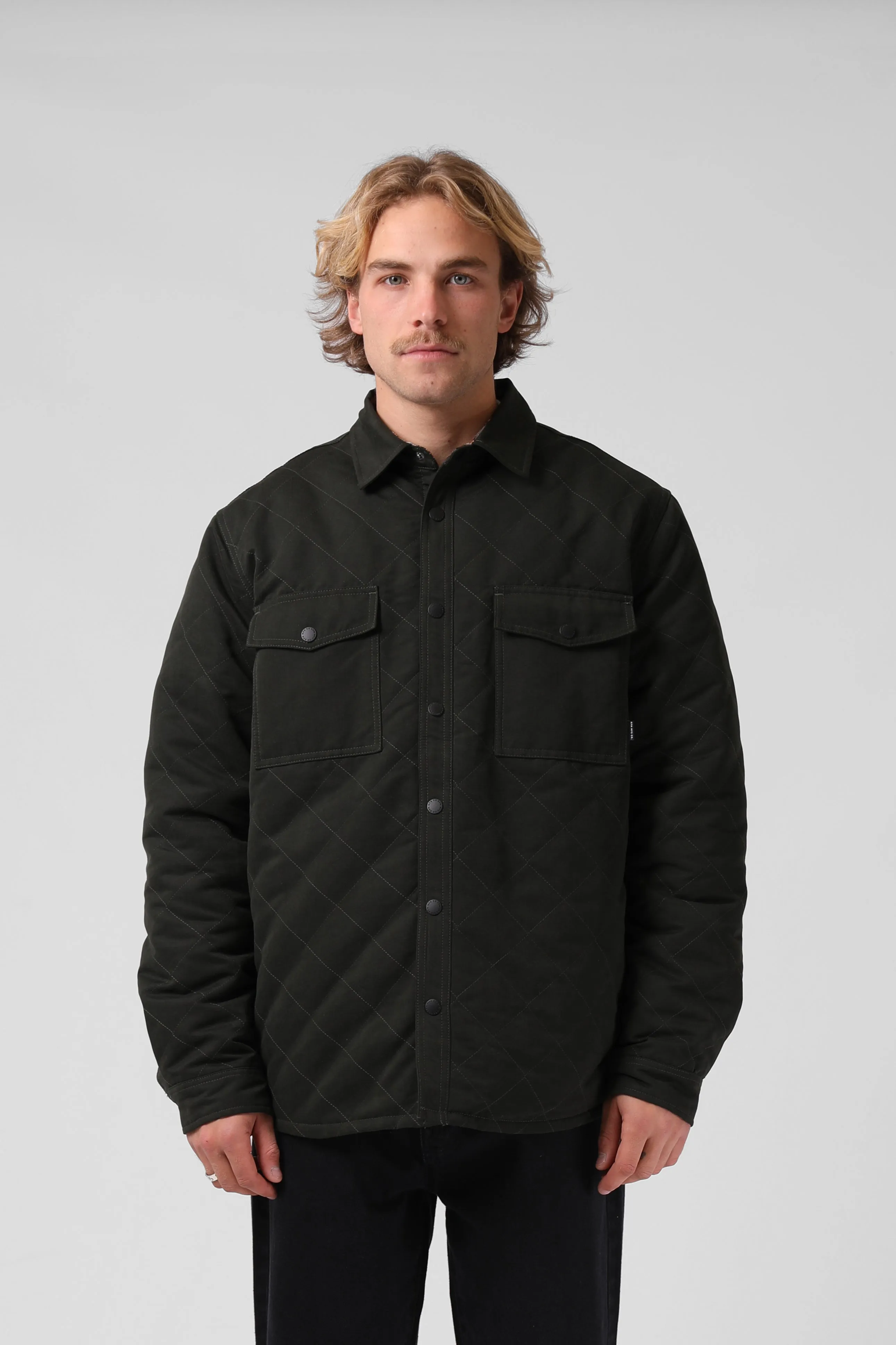 Quilted Jacket - Dark Olive