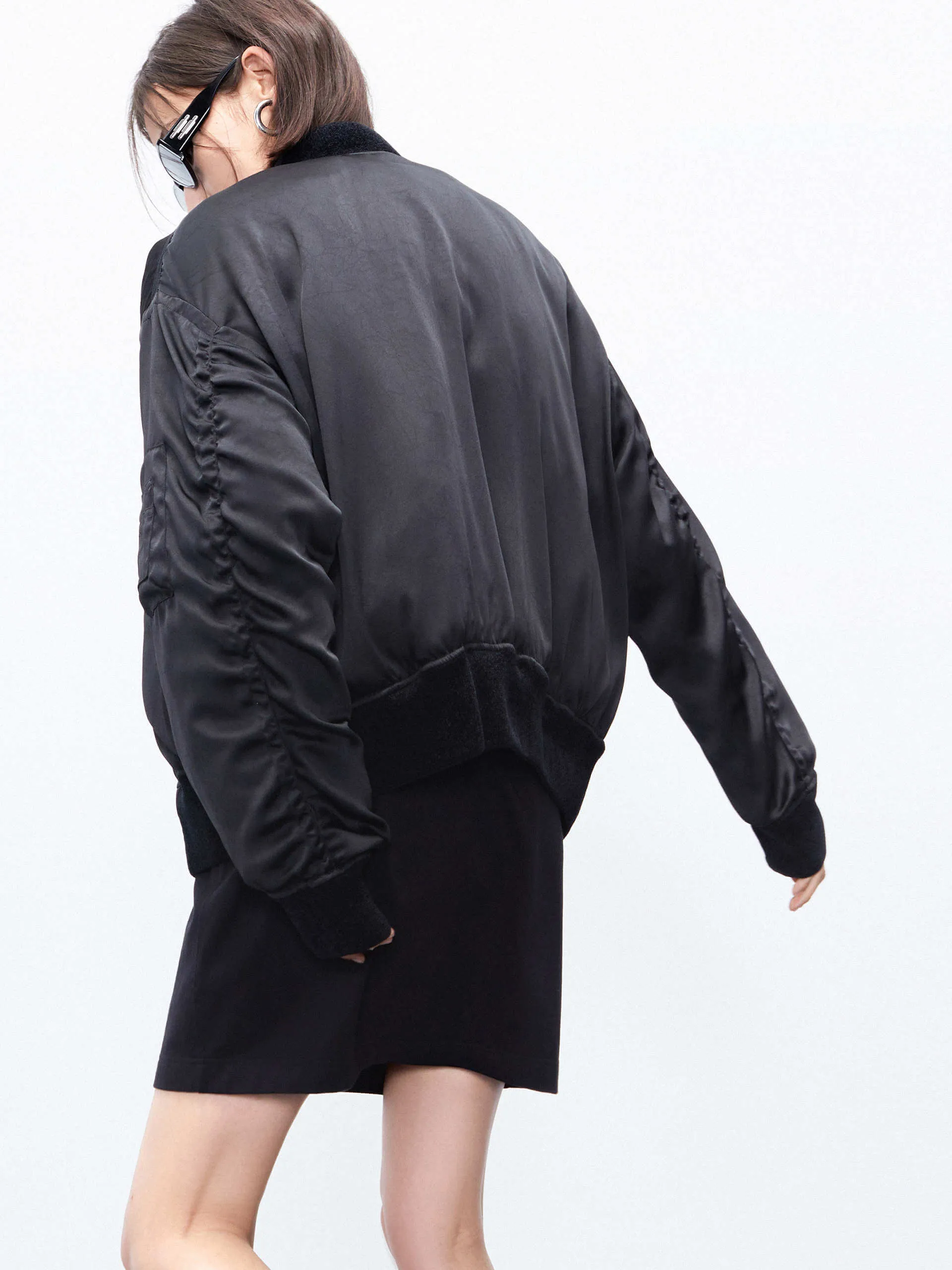 Quilted Shell Bomber Jacket