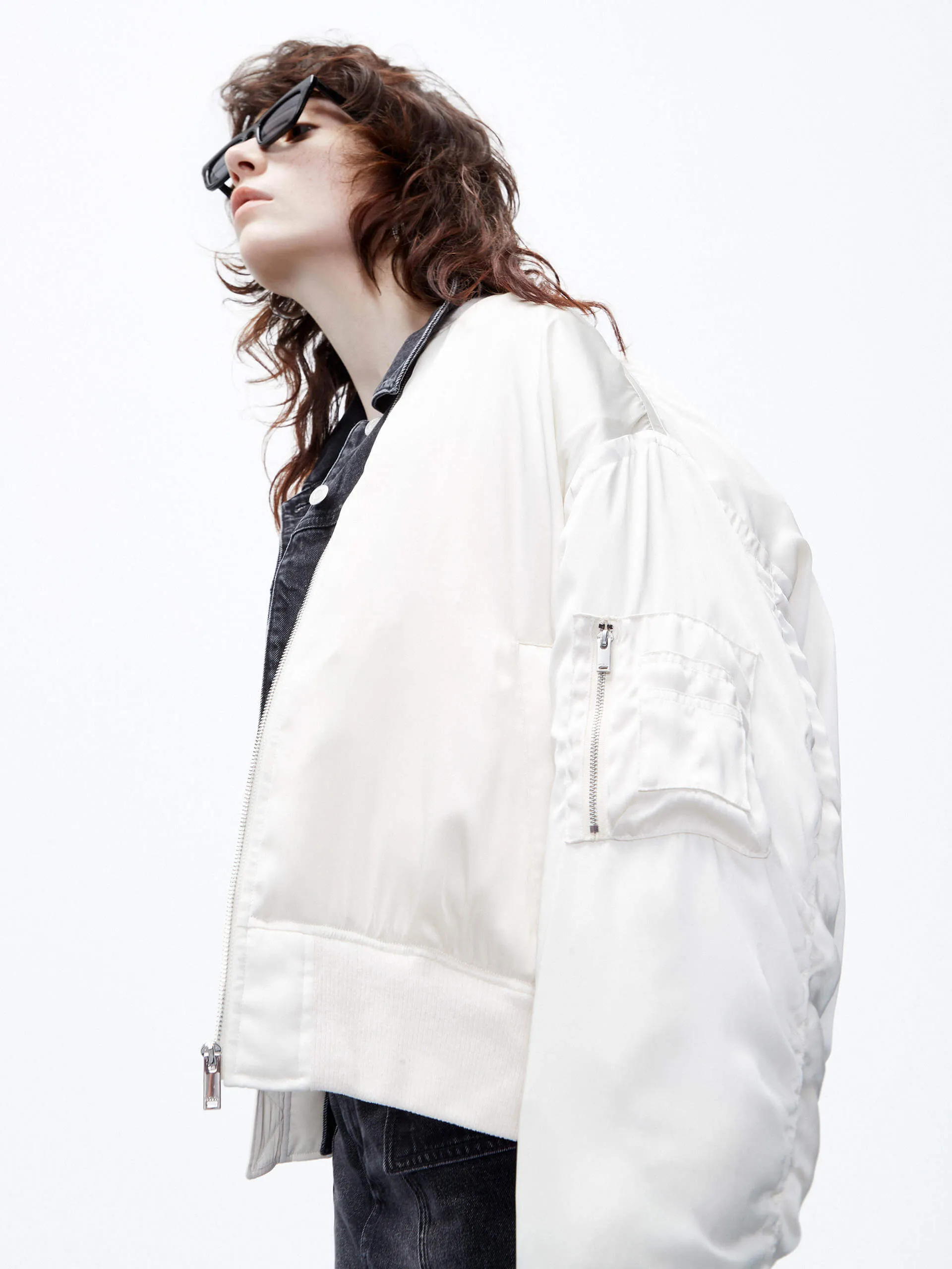 Quilted Shell Bomber Jacket