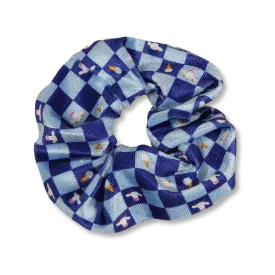 Scrunchie - Checkered Blue