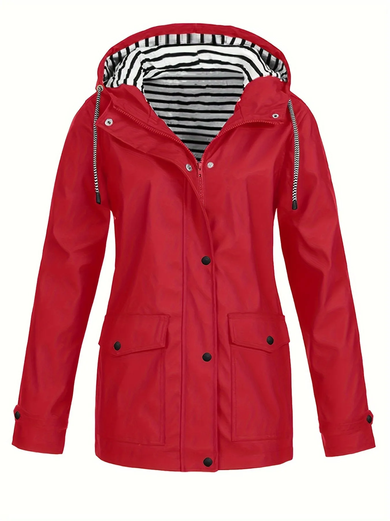 Trendy Striped Lined Zipper Jacket – Cozy & Stylish Fall Essential