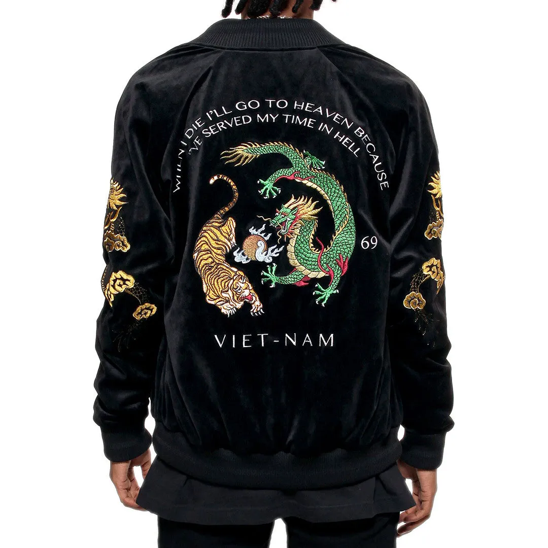 Vietnam Velvet Embroidery Bomber Souvenir Vintage Jacket *Low Stock*