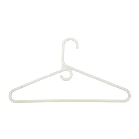 White Plastic Heavy-Duty Shirt Hangers (18-Pack)