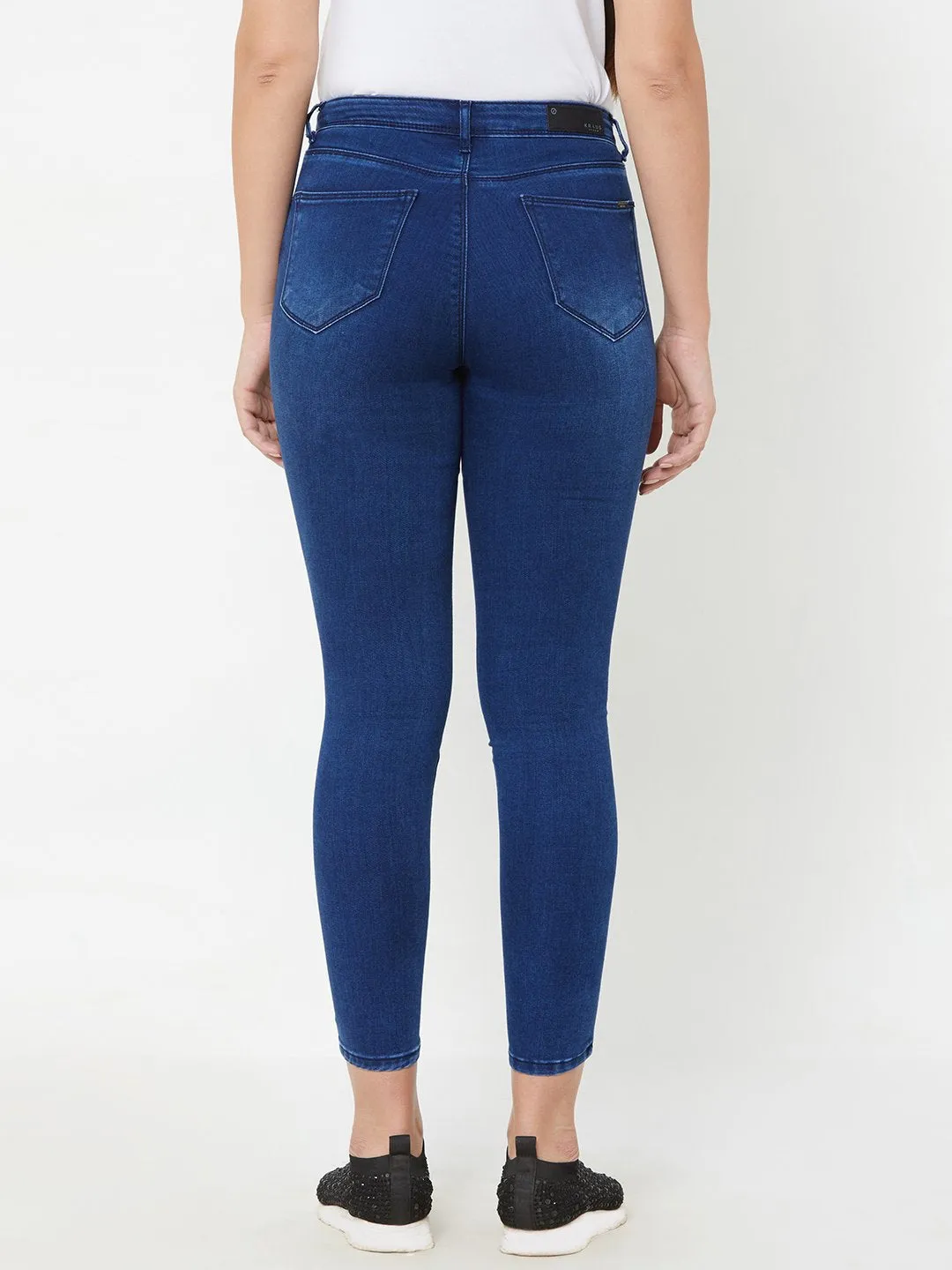 Women Mid-Rise Skinny Crop Length Jeans