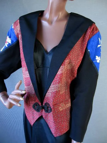 Women's 80s Jacket Tux Style Vintage Nothing Matches Medium Yvonne O'Gara VFG