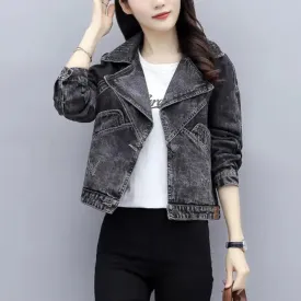 Women's Summer Short Casual Loose Denim Jacket