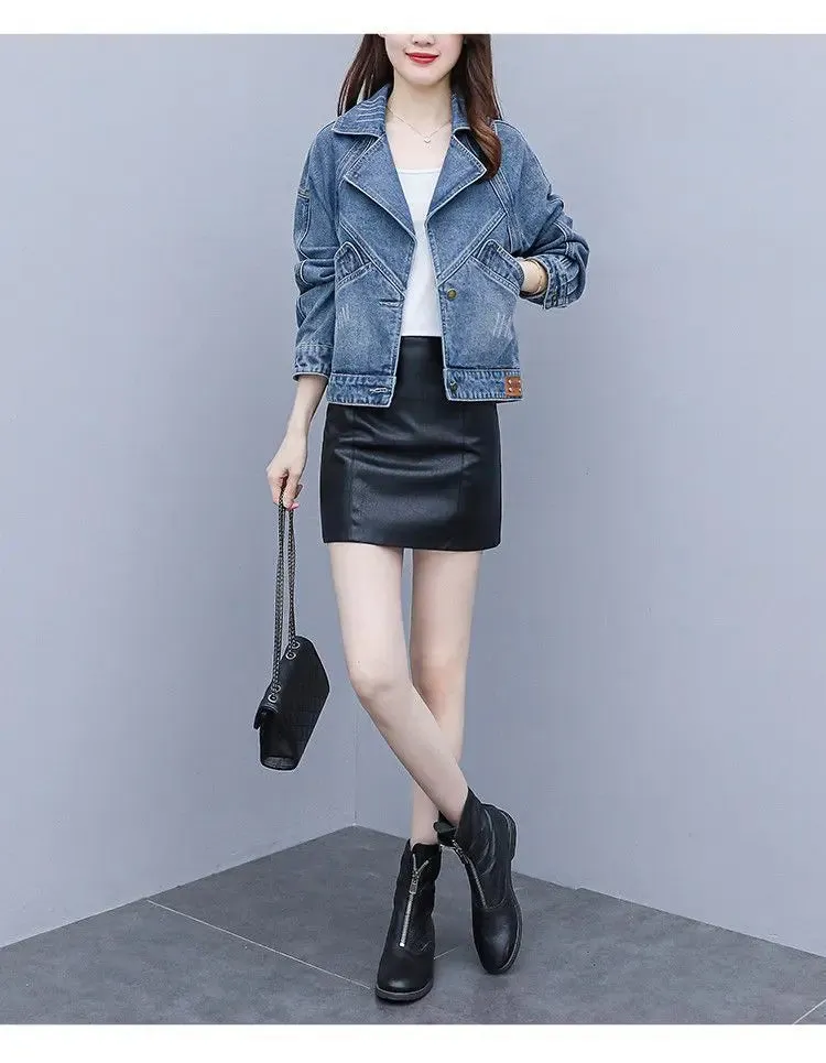 Women's Summer Short Casual Loose Denim Jacket