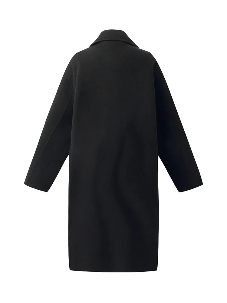 Wool Cashmere Double-Faced Unisex Mid-Length Coat